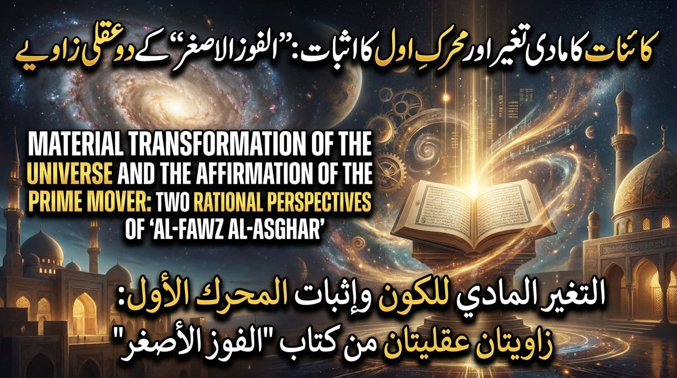 Material Transformation of the Universe and the Affirmation of the Prime Mover: Two Rational Perspectives of "Al-Fawz al-Asghar"